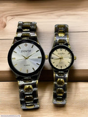 chic rose gold unisex couple watch