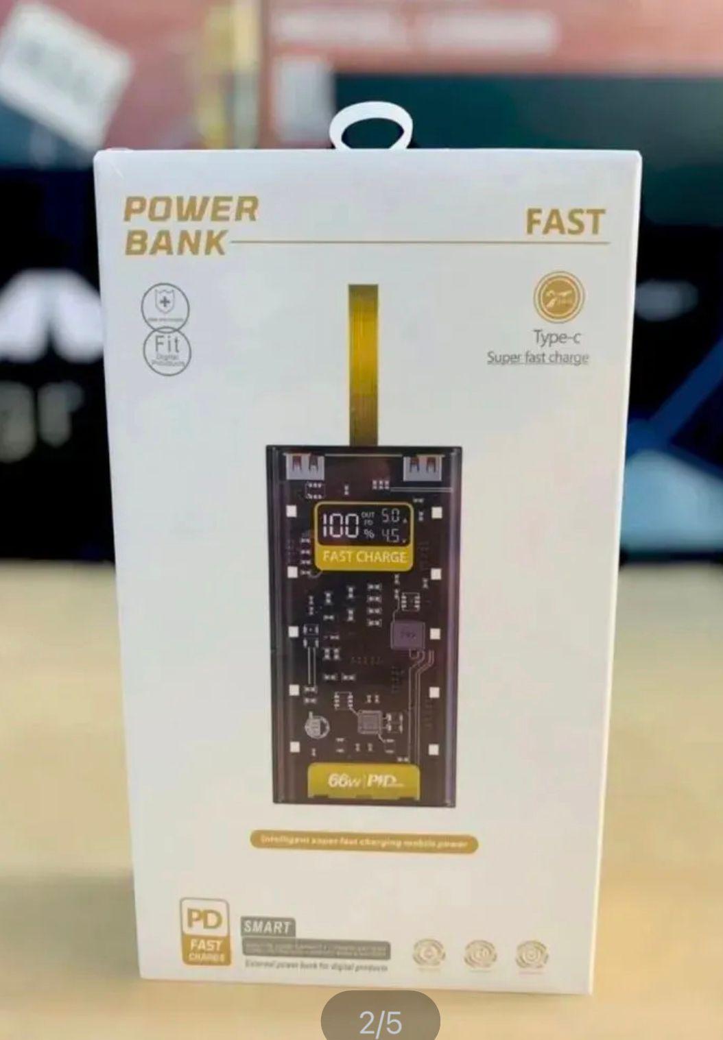 20000 MAH transparent power bank